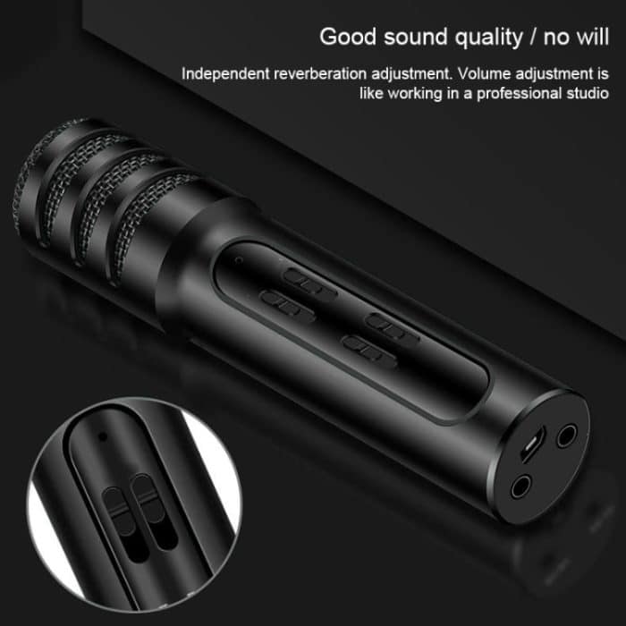 BGN-C7 Kondensatormikrofon, Dual-Handy-Karaoke-Live-Gesangsmikrofon, integrierte Soundkarte – Bild 10