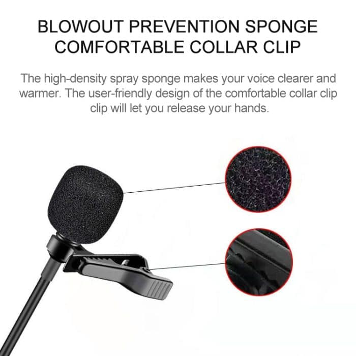 YICHUANG YC-LM10 USB-C / Typ C Intelligentes Rauschunterdrückungskondensator-Lavaliermikrofon, Kabellänge: 1,5 m – Bild 7