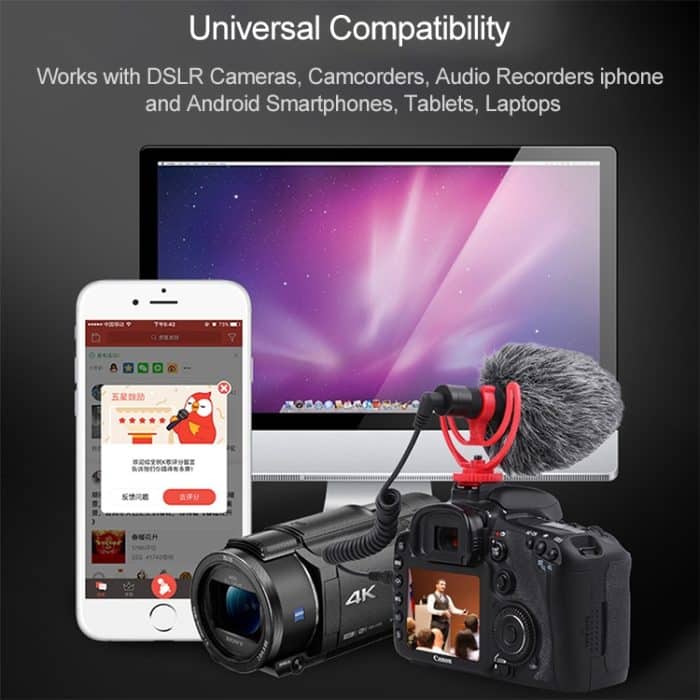 YICHUANG YC-VM100 3,5-mm-Port-Mikrofon mit tragbarer Rauschunterdrückung – Bild 15