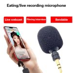 MK-5 Stereo 3,5 mm vergoldeter Stecker Live Handy Tablet Tablet Laptop Mini Bend Mikrofon – Bild 4