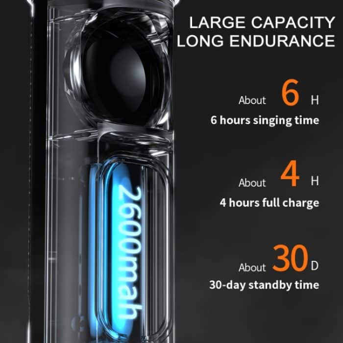 K1 Bluetooth 4.2 Karaoke Live Stereo Sound Drahtloses Bluetooth-Mikrofon – Bild 4