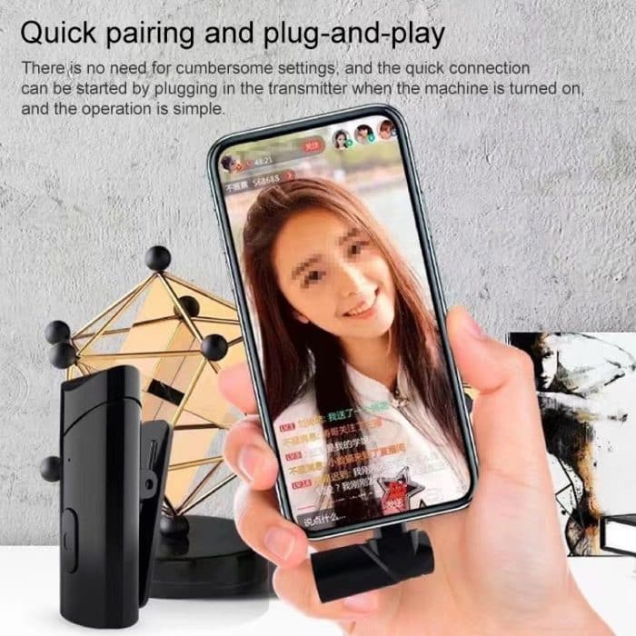 MY-M6 8 Pin-Port Portable Smart Rauschreduzierung 2.4GHz Wireless-Mikrofon mit Clip – Bild 7