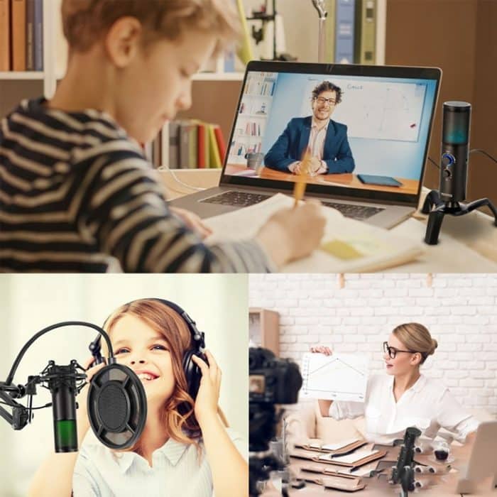 Yanmai Q18 USB Professionelles Computermikrofon Ankeraufnahme Karaoke-Kondensatormikrofon – Bild 6