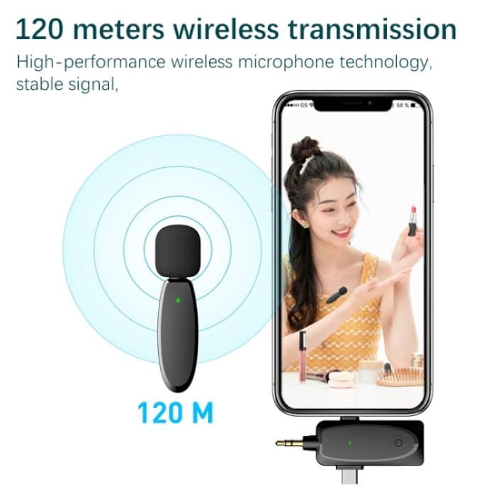 AP003 Mini Smart Noise Reduction Wireless Lavalier-Mikrofon, One by One – Bild 7