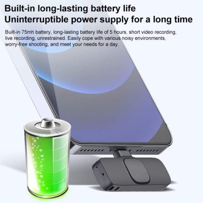 LT07 8 Pin-Schnittstelle Mini Wireless Lavalier-Mikrofon – Bild 3