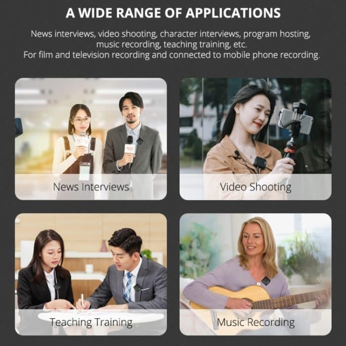 YELANGU MX5S 2.4G Live Broadcast Interview Drahtloses Aufnahmekameramikrofon, 1 Empfänger zu 2 Sendern, 1 Receiver to 2 Transmitter – Bild 2