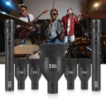 XTUGA DI7 7-teiliges kabelgebundenes dynamisches Drum-Mikrofon-Set, Kick-Bass-Tom/Snare-Becken-Mikrofon-Set mit XLR-Kabeln – Bild 10