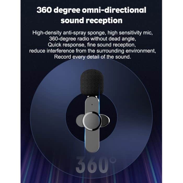 Typ-C / USB-C-Schnittstelle Live-Broadcast-WLAN-Lavalier-Mikrofon – Bild 5