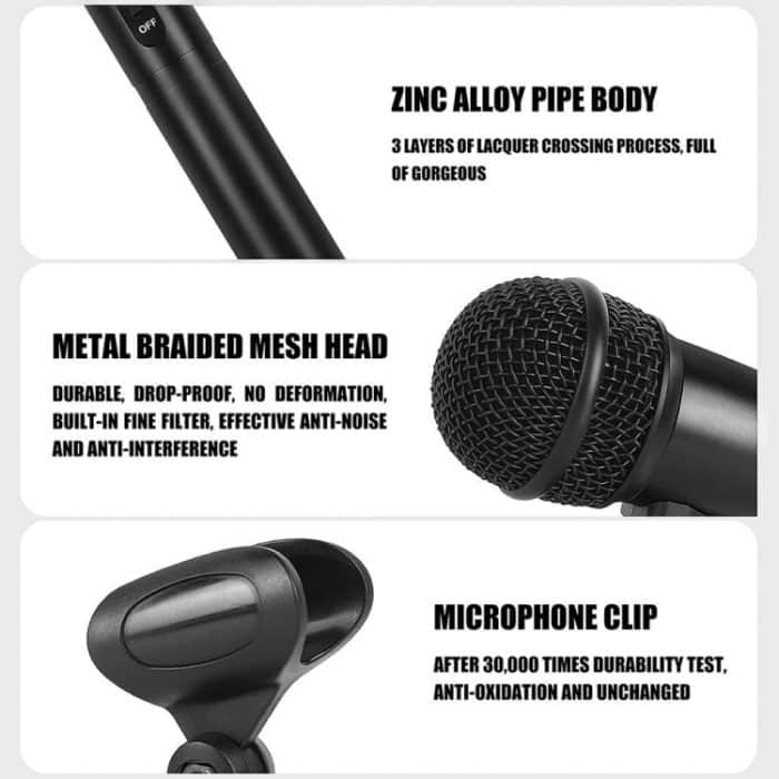 XTUGA MI7-A 7-teiliges kabelgebundenes dynamisches Drum-Mikrofon-Set, Kick-Bass-Tom/Snare-Becken-Mikrofon-Set – Bild 6