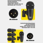 XTUGA MI7-A 7-teiliges kabelgebundenes dynamisches Drum-Mikrofon-Set, Kick-Bass-Tom/Snare-Becken-Mikrofon-Set – Bild 8