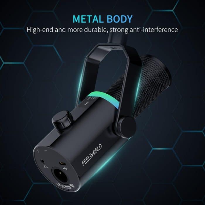 FEELWORLD PM1 XLR/USB Dynamisches Mikrofon für Podcasting, Aufnahme, Gaming, Live-Streaming, PM1 – Bild 2