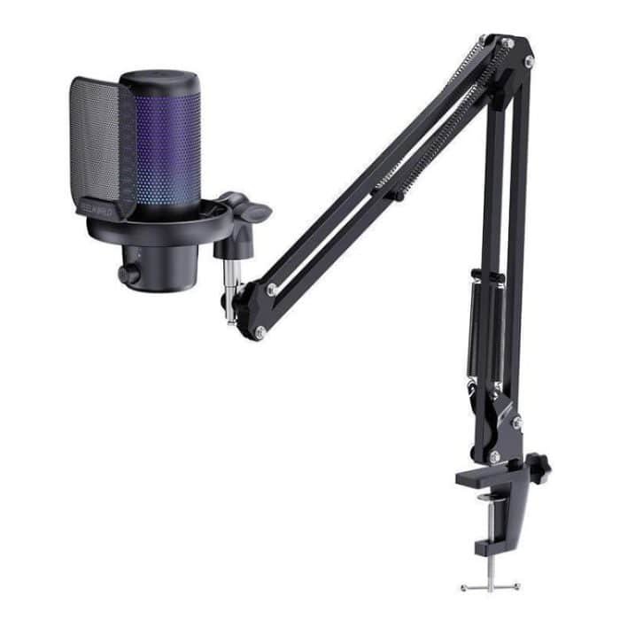 FEELWORLD VM1 USB-Kondensator-Gaming-Mikrofon für Streaming, Geräuschunterdrückung, Stummschaltung, RGB-Licht, Galgenarmständer, VM1-AS – Bild 1