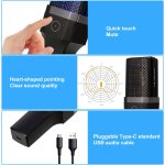 Yanmai X1 4 in 1 faltbarer Anheben professioneller Desktop Live-Broadcast-Cardioid-Zeigen der Kondensatoraufzeichnung Mikrofonset mit Blowout Net & stoßfestem Mount & 1.8m USB-C / Typ-C-Kabel – Bild 4