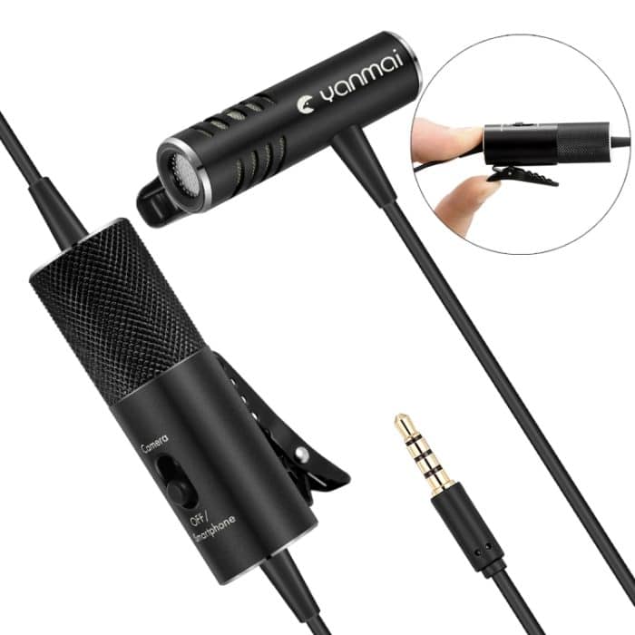 Yanmai R933S Professioneller 3,5-mm-Stecker Lavalier Omnidirektionales Broadcast-Kondensatormikrofon, Für Live-Übertragung, Show, KTV usw. – Bild 3
