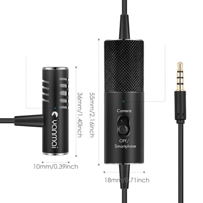 Yanmai R933S Professioneller 3,5-mm-Stecker Lavalier Omnidirektionales Broadcast-Kondensatormikrofon, Für Live-Übertragung, Show, KTV usw. – Bild 4