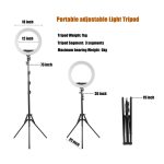 MANTOO RL-18 II 100-240V 55W 18 Zoll Zweifarbiges dimmbares Ringfülllicht mit Stativ – Bild 6