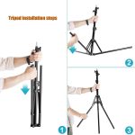 MANTOO RL-18 II 100-240V 55W 18 Zoll Zweifarbiges dimmbares Ringfülllicht mit Stativ – Bild 9