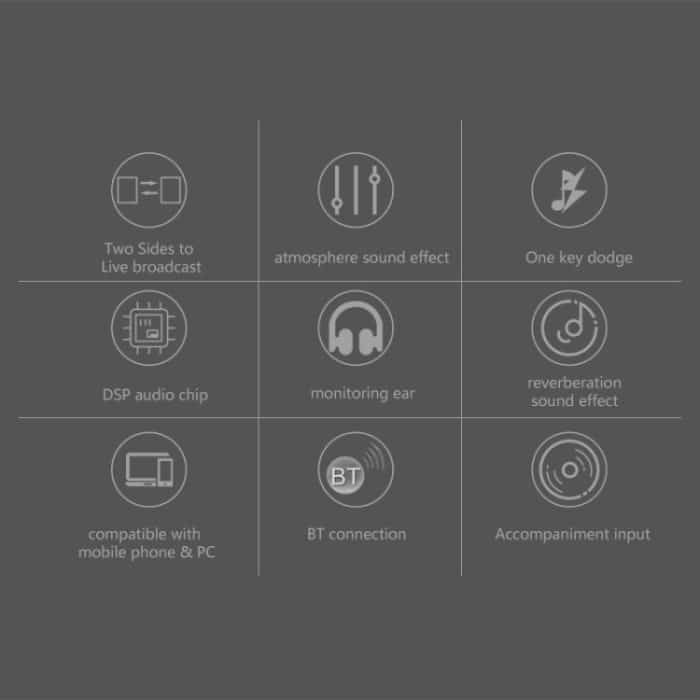 RK-C21 Bluetooth Live Broadcast Audio Headset Mikrofon Webcast Entertainment Streamer Soundkarte für Telefon, Computer PC – Bild 7