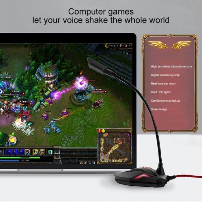 G55 Kapazitives Gaming-Mikrofon mit LED-Anzeige – Bild 8