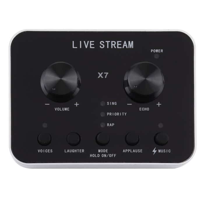 X7 Live Broadcast Audio USB-Headset Mikrofon Webcast Entertainment Streamer Soundkarte für Telefon, Computer PC – Bild 2