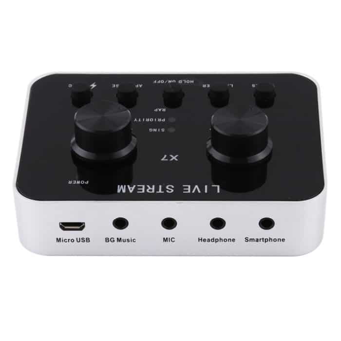 X7 Live Broadcast Audio USB-Headset Mikrofon Webcast Entertainment Streamer Soundkarte für Telefon, Computer PC – Bild 4