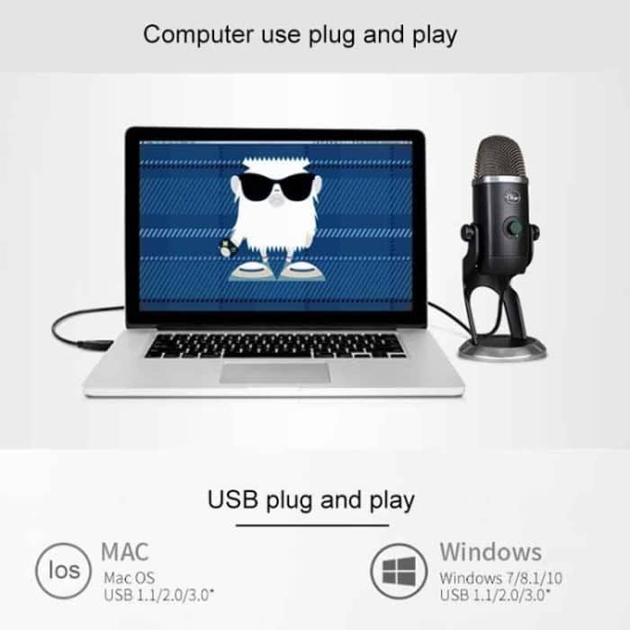 Logitech Blue Yeti X Kondensator-USB-Aufnahmemikrofon für Live-Übertragungen, Blue Yeti X – Bild 5