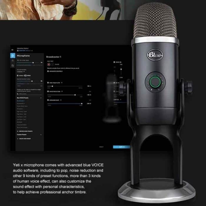 Logitech Blue Yeti X Kondensator-USB-Aufnahmemikrofon für Live-Übertragungen, Blue Yeti X – Bild 9