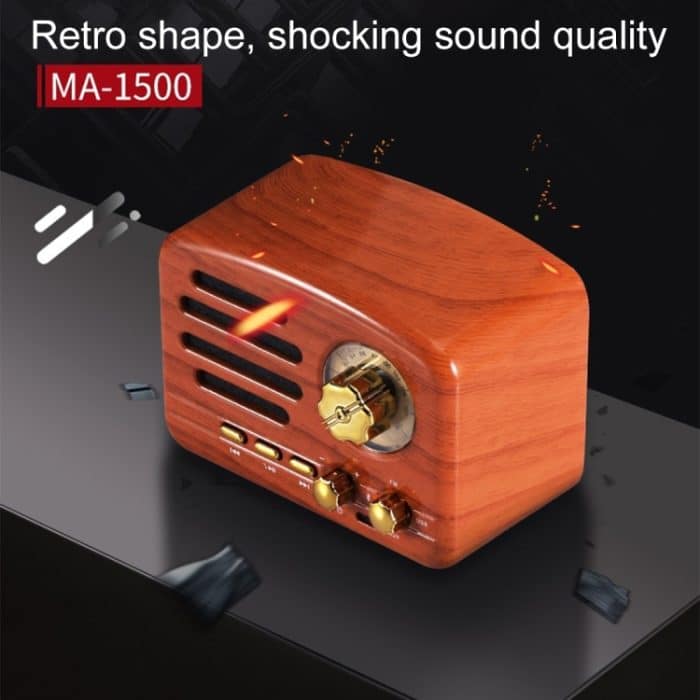 Elvis Angel MA-1500 Retro Bluetooth HiFi-Radio-Lautsprecher mit buntem LED-Licht, Unterstützung für USB & FM & 3,5 mm Aux – Bild 10