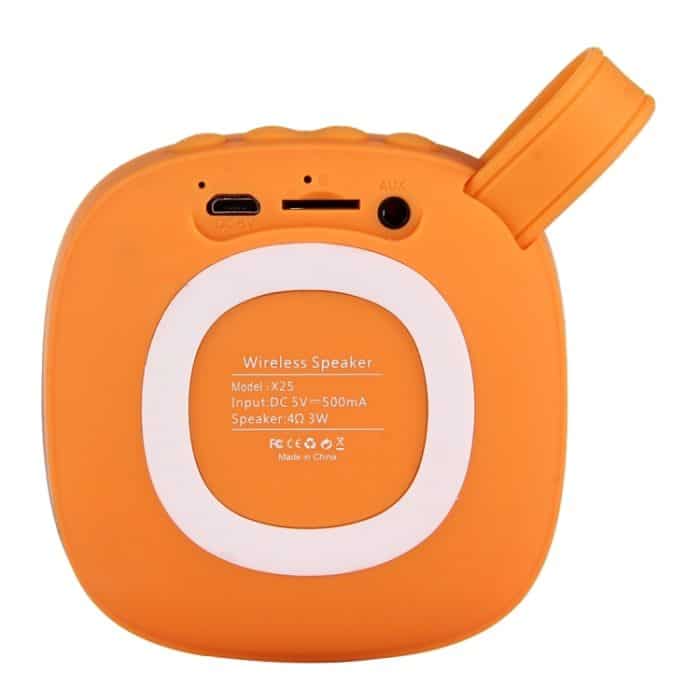 X25 Tragbarer Bluetooth-Stereolautsprecher im Stoffdesign mit integriertem Mikrofon, unterstützt Freisprechanrufe, TF-Karte und AUX-IN, Bluetooth-Entfernung: 10 m – Bild 4