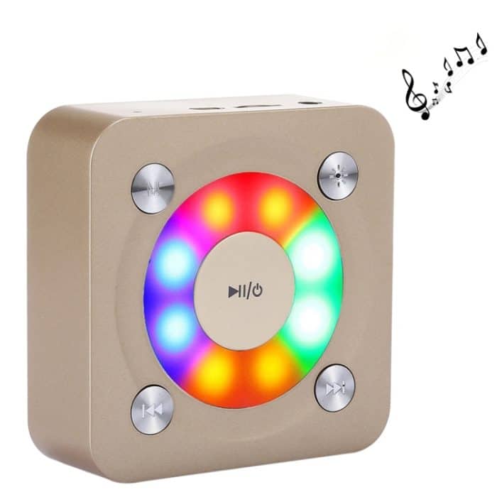 MS0900J.jpg A9 Tragbarer Bluetooth-Stereolautsprecher mit integriertem Mikrofon und Licht, unterstützt Freisprechanrufe, TF-Karte und AUX-Eingang, Bluetooth-Entfernung: 10 m, with Light(Gold), with Light(Black), with Light(Rose Gold) – Bild 1