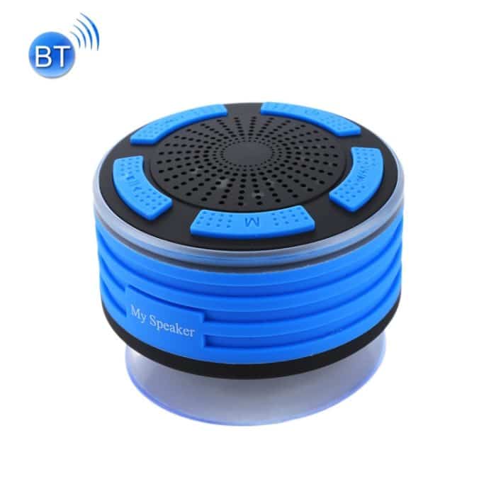 F013 Mini Portable IPX7 Wasserdichter Bluetooth V4.0 Stereo-Lautsprecher MP3-Player mit buntem LED-Licht und Saugnapf, Eingebautes Mikrofon, Unterstützung für FM-Radio, Bluetooth Entfernung: 10 m – Bild 1