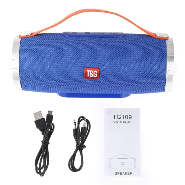 T&G TG109 Tragbarer kabelloser Bluetooth V4.2-Stereolautsprecher mit Griff, integriertem Mikrofon, Unterstützung für Freisprechanrufe, TF-Karte, AUX-IN und FM, TG109 – Bild 6