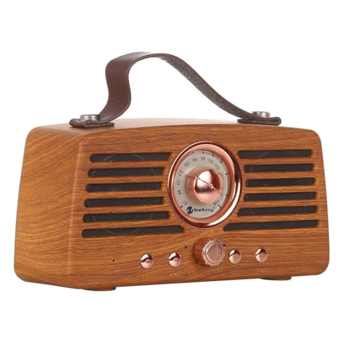 NewRixing NR-4013 Retro Manchurian Ash Textur Hand Wireless FM-Lautsprecher mit Anruffunktion, Unterstützung TF-Karte und U-Disk – Bild 2