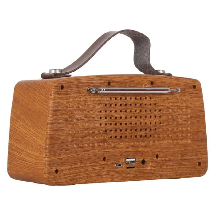 NewRixing NR-4013 Retro Manchurian Ash Textur Hand Wireless FM-Lautsprecher mit Anruffunktion, Unterstützung TF-Karte und U-Disk – Bild 3