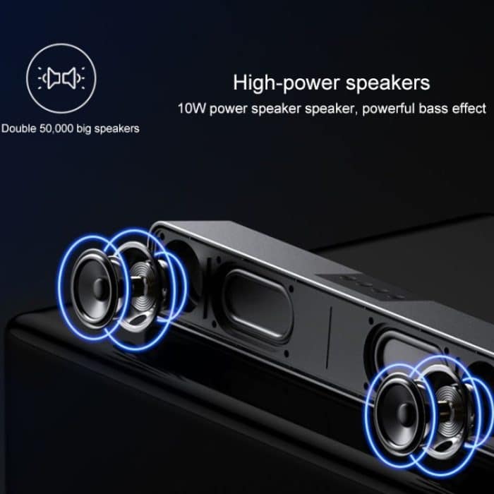 LEERFEI E91 10 W langer Balkenform, Dual-Lautsprecher, Multimedia-Radio, Bluetooth-Audio, unterstützt TF-Karte/U-Disk/3,5 mm AUX, unterstützt TF-Karte/U-Disk/3,5 mm AUX – Bild 3