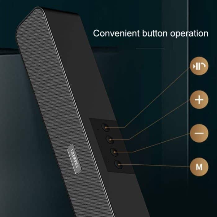 LEERFEI E91 10 W langer Balkenform, Dual-Lautsprecher, Multimedia-Radio, Bluetooth-Audio, unterstützt TF-Karte/U-Disk/3,5 mm AUX, unterstützt TF-Karte/U-Disk/3,5 mm AUX – Bild 5