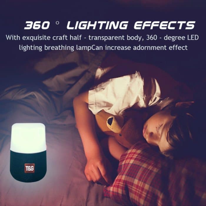 T&G TG168 Tragbarer kabelloser Bluetooth V5.0-Stereolautsprecher mit Griff, integriertem Mikrofon, unterstützt blinkendes LED-Licht, TF-Karte, U-Disk, AUX-IN und FM, TG168 – Bild 15