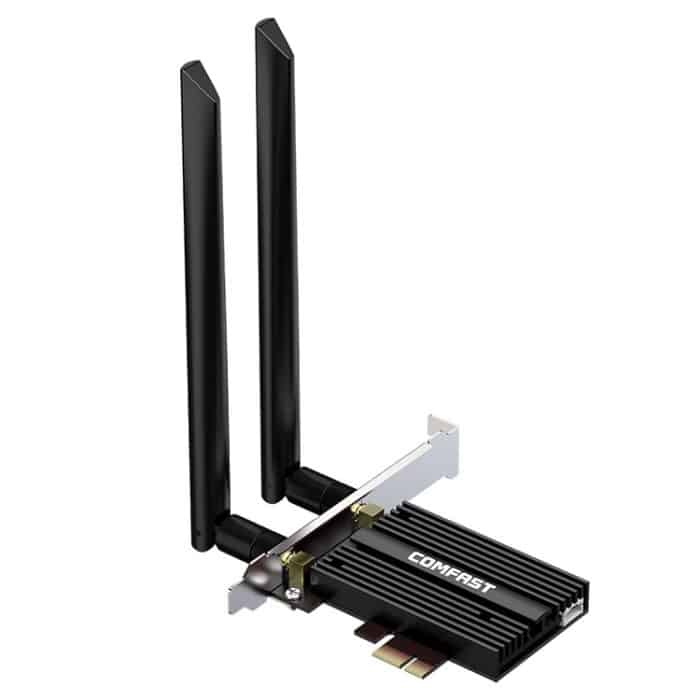 Comfast CF-AX181 PRO 3000MBPS TRI-Band + Bluetooth 5.2 Wireless Wifi6E PCI-E-Netzwerkkarte mit Kühlkörper – Bild 1