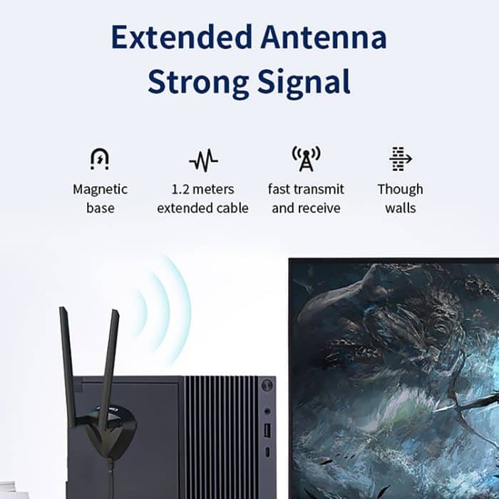 COMFAST CF-AX210 PLUS 5374MBPS TRI-Band + Bluetooth 5.2 Wireless Wifi6E PCI-E-Netzwerkkarte – Bild 3