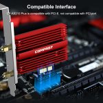 COMFAST CF-AX210 PLUS 5374MBPS TRI-Band + Bluetooth 5.2 Wireless Wifi6E PCI-E-Netzwerkkarte – Bild 7