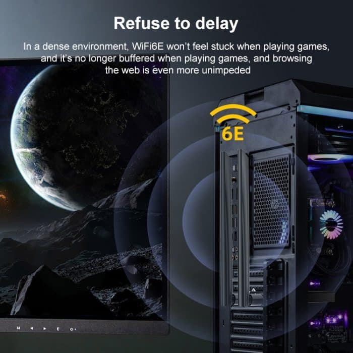 COMFAST CF-AX210 PRO 5374MBPS TRI-Band + Bluetooth 5.2 Wireless Wifi6E PCI-E-Netzwerkkarte mit Kühlkörper – Bild 7