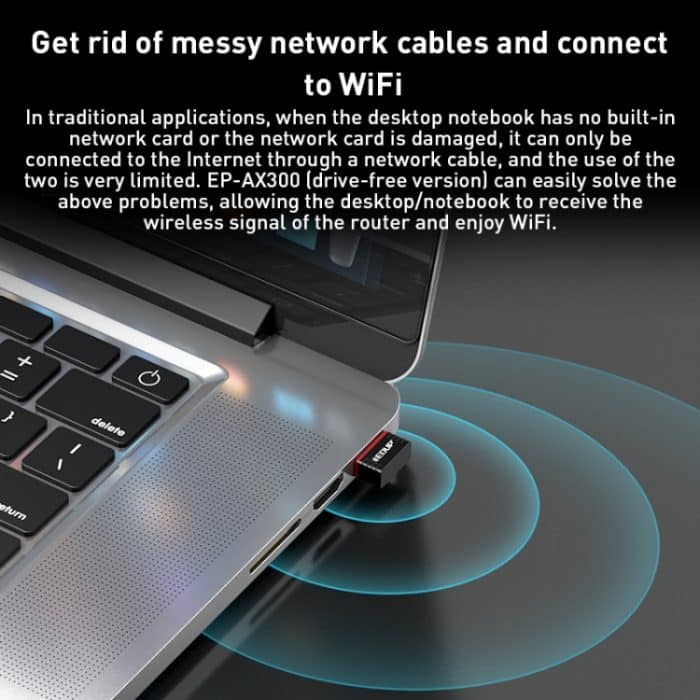 EP-A300 300 Mbit/s WiFi 6 USB-Netzwerkadapter mit kostenlosem Treiber – Bild 4