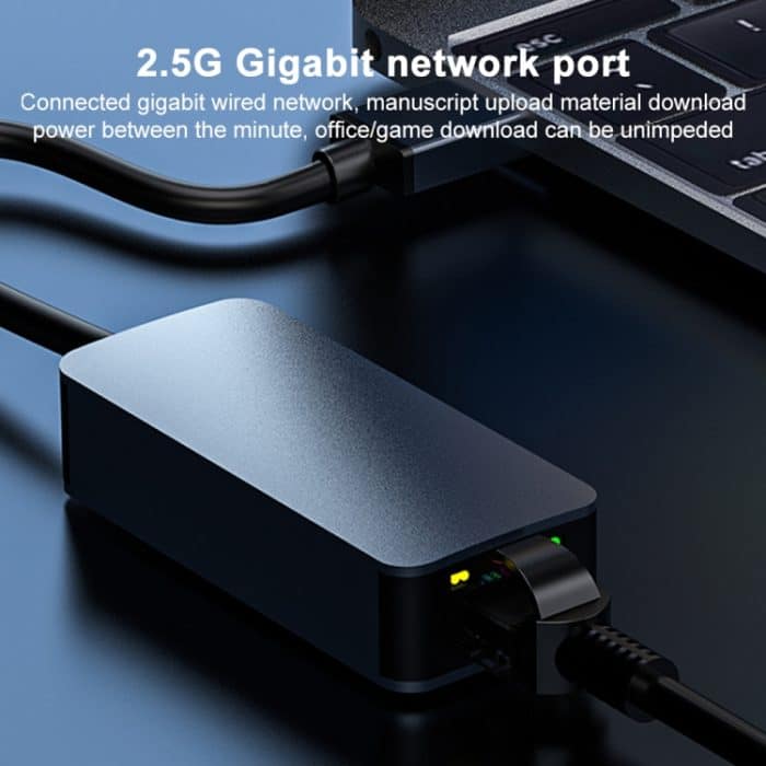 USB-A auf 2500 Mbit/s RJ45-Netzwerkkarten-Ethernet-Adapter, USB-A To 2500Mbps – Bild 2