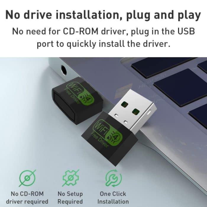 150 Mbit/s Mini-USB-Wireless-Netzwerkadapter WiFi-Signalempfänger – Bild 4