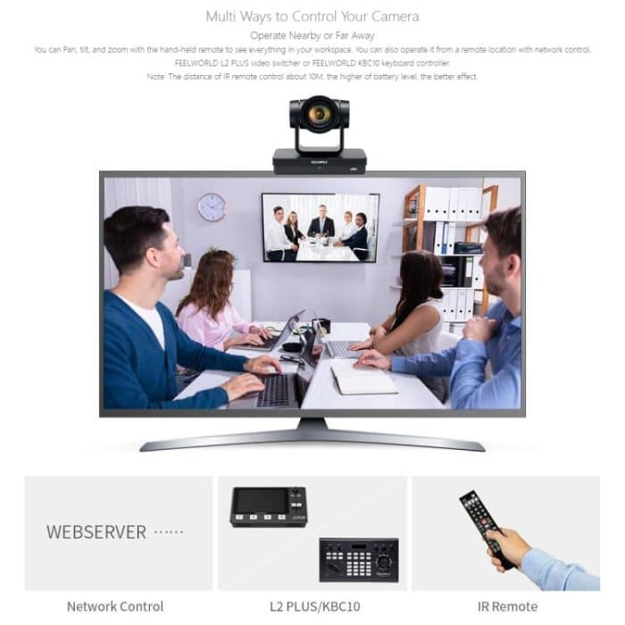 FEELWORLD UHD4K12X 4K PTZ-Kamera 12-fach optischer Zoom, Autofokus, SDI, HDMI, USB, IP-Fernbedienung, UHD4K12X – Bild 11