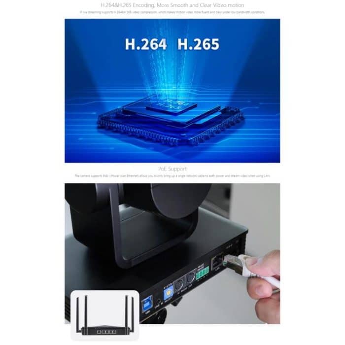 FEELWORLD UHD4K12X 4K PTZ-Kamera 12-fach optischer Zoom, Autofokus, SDI, HDMI, USB, IP-Fernbedienung, UHD4K12X – Bild 8