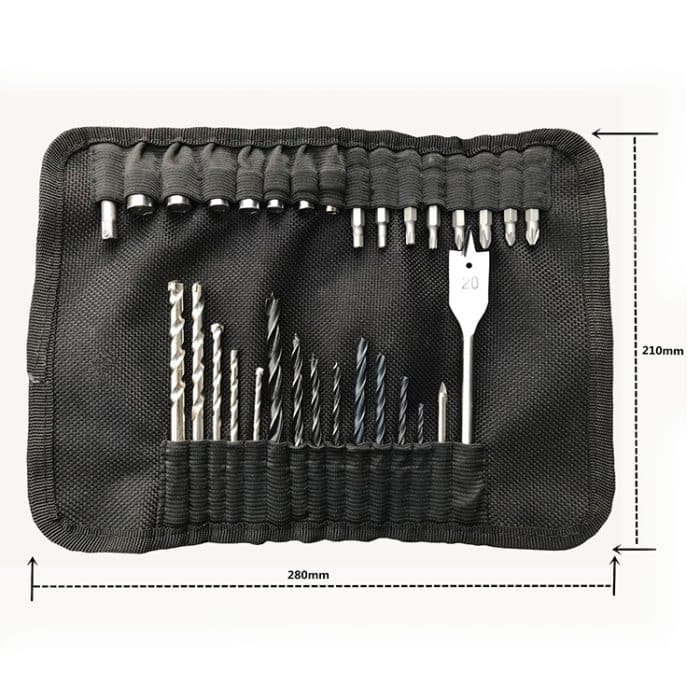 31 in1 Bohr- und Schraubendreherbohrersatz Industrielles Spatenpaddel Flachholz Holzbearbeitung Bohrbohrer mit tragbarer Tasche – Bild 2