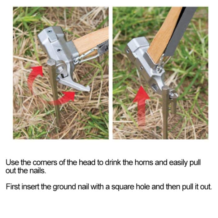 CLS-Outdoor Sechseck Messing Messing Multifunktions-Nagelzieher Hai Hammer – Bild 7