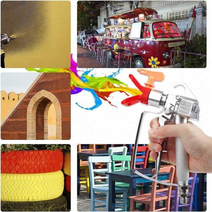 Hochdruck-Airless-Sprühgerät, Spritzpistole, Düsenhalter und Düsensatz, Farbspritzgerät, Sprühzubehör – Bild 7