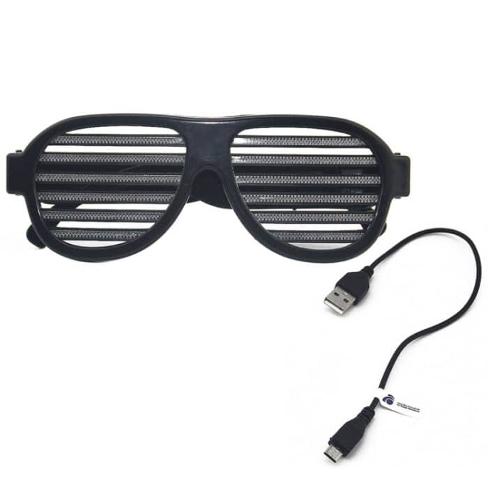 LED-CM03 LED Musical Shades Sound & Musik Aktive LED-Partybrille mit USB-Ladegerät – Bild 4